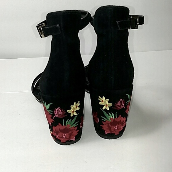 Kenneth Cole Lolita Black Suede Ankle Strap Sandal - Picture 3 of 7